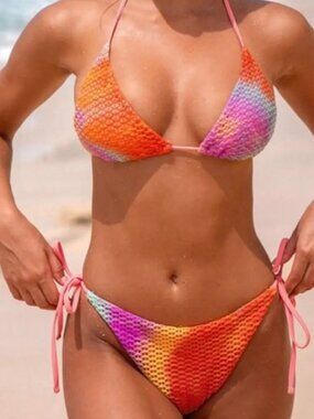 Berlook NWT Bikini Set String Gradient Dye Triangle